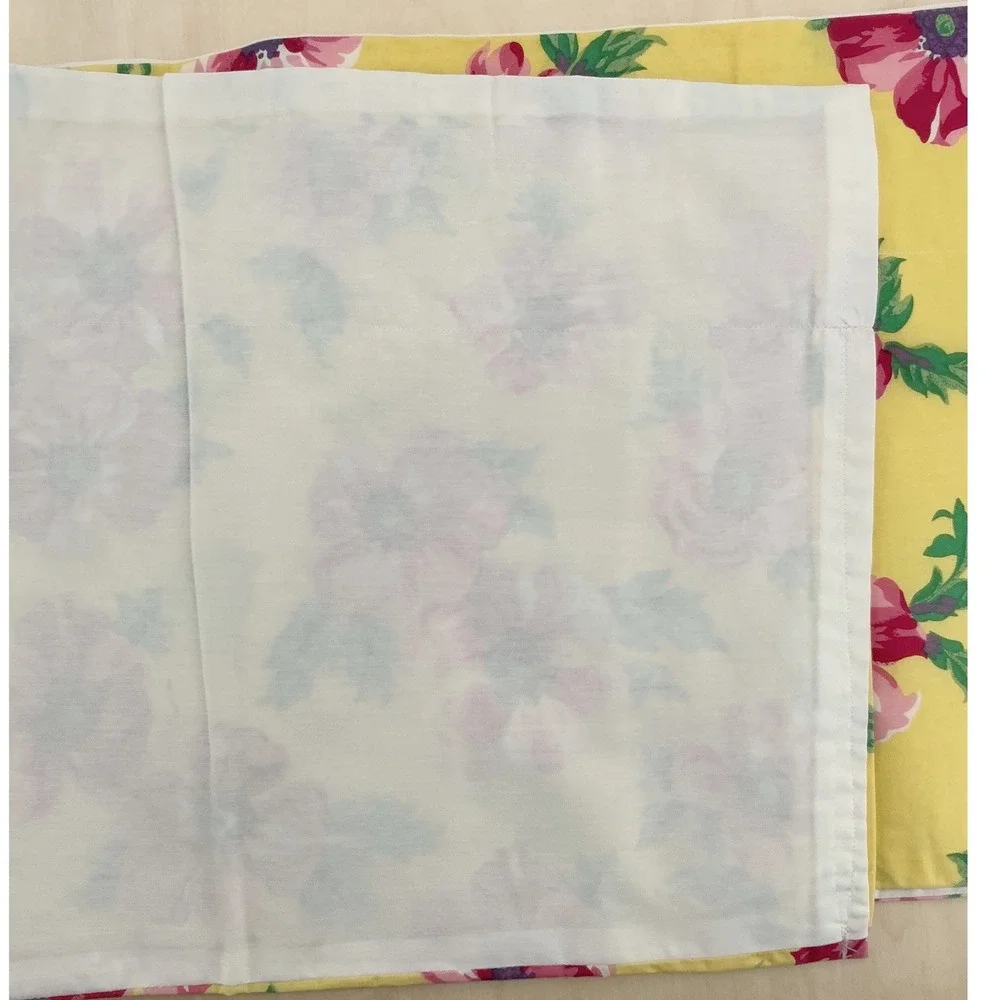 Ralph Lauren Chelsea Valance Custom Set Yellow Floral Poppy 14x166 14x82 2pc